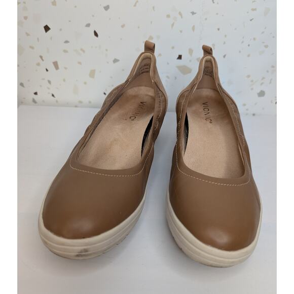 Vionic Jacey Women's Shoes Wedge Heel Camel Size 8 - Picture 5 of 8